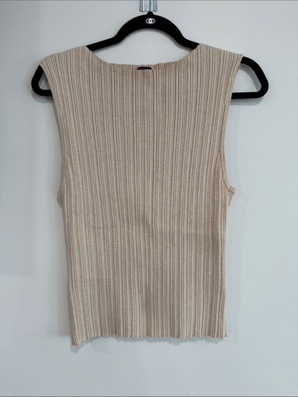 Quince Ribbed Sleeveless Tank Top in Beige